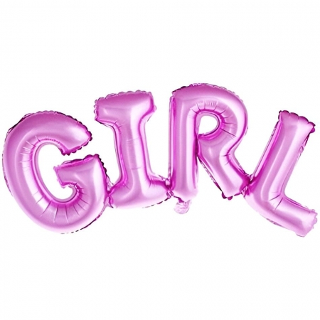 Μπαλόνι foil 107X38cm ροζ φράση girl - ΚΩΔ:207FS049-BB