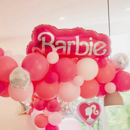 Μπαλόνι foil 81X30cm φούξια σύμβολο Barbie - ΚΩΔ:46262-BB