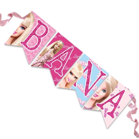 Σημαιάκια Barbie με όνομα - ΚΩΔ:P25965-131-BB