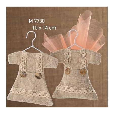 Πουγκί Λινό Φορεματάκι με Κρεμάστρα - ΚΩΔ:M7730-AD