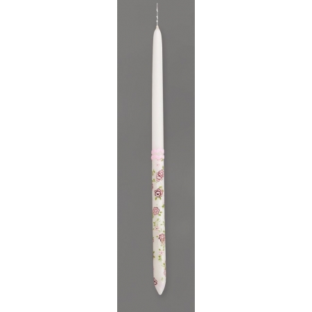 Πασχαλινή λαμπάδα με σχέδιο λουλούδια 29cm - ΚΩΔ:M10664-AD