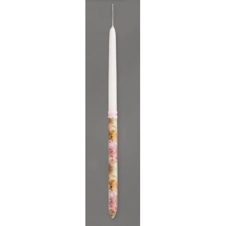 Πασχαλινή λαμπάδα με σχέδιο λουλούδια 29cm - ΚΩΔ:M10665-AD