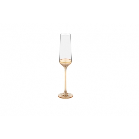 Ποτήρι σαμπάνιας Charisma με χρυσές λεπτομέρειες 190mL - ΚΩΔ:CHARISMA-FLUTE-G