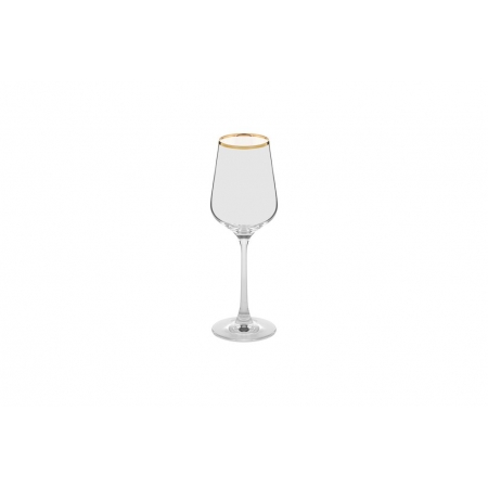 Ποτήρι κρασιού Rona με χρυσή λεπτομέρεια 350mL - ΚΩΔ:RONA-WINE-G