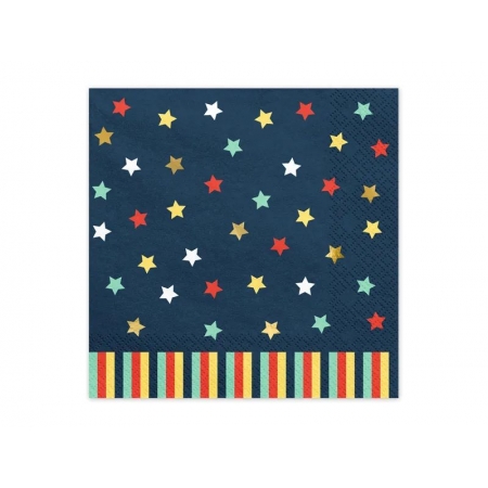 Χαρτοπετσέτες πάρτυ με πολύχρωμα αστεράκια 33X33cm - ΚΩΔ:SP33-93-BB