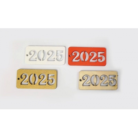 Ξύλινο ταμπελάκι 2025 4X2cm - ΚΩΔ:530010