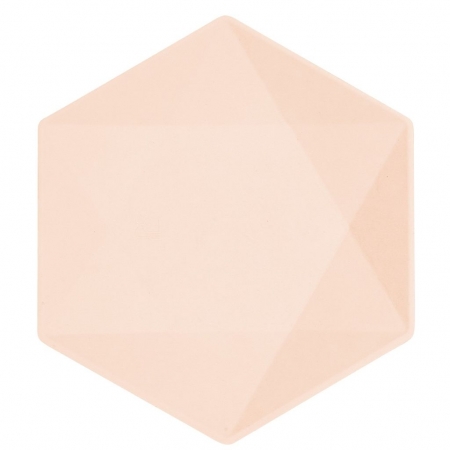 Πιάτο εξάγωνο Vert Décor ροδακινί 20.8X18.1cm - ΚΩΔ:9918238-BB
