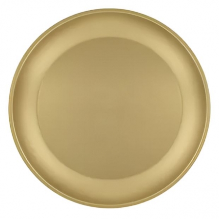 Πιάτο πλαστικό πολλαπλών χρήσεων χρυσό 21cm - ΚΩΔ:96486-BB