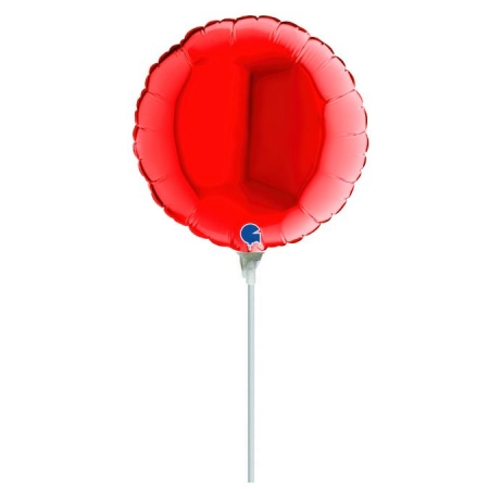 Μπαλόνι foil 25cm mini shape στρογγυλό κόκκινο - ΚΩΔ:09108R-BB