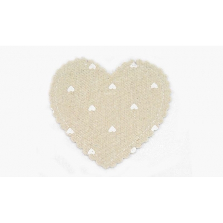 Καρδια Πουγκι Φυσικο Της Αμμου Λευκη Καρδια 11X12Cm  - ΚΩΔ:527175