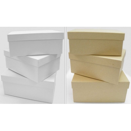 Κουτια Χαρτινα Τετραγωνα Σετ3  - ΚΩΔ:506154
