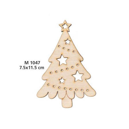 Γουρι Ξυλινο Δεντρο Με Αστερια Μεγαλο  - ΚΩΔ:M1047-Ad