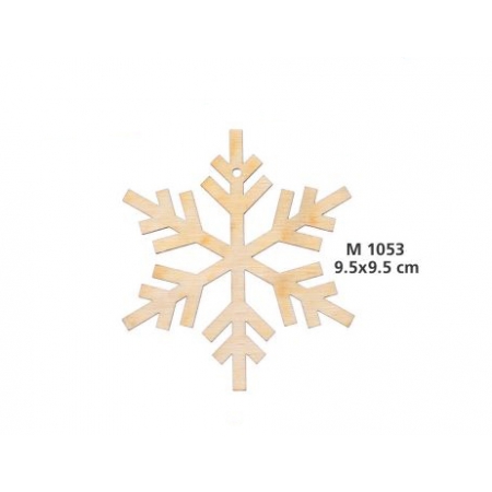Γουρι Ξυλινη Χιονονιφαδα Μεγαλη - ΚΩΔ:M1053-Ad