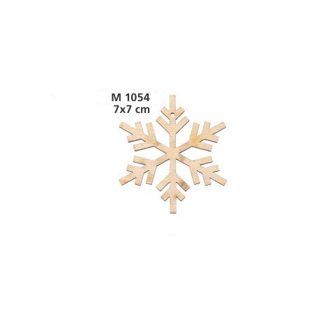 Γουρι Ξυλινη Χιονονιφαδα Μικρη - ΚΩΔ:M1054-Ad