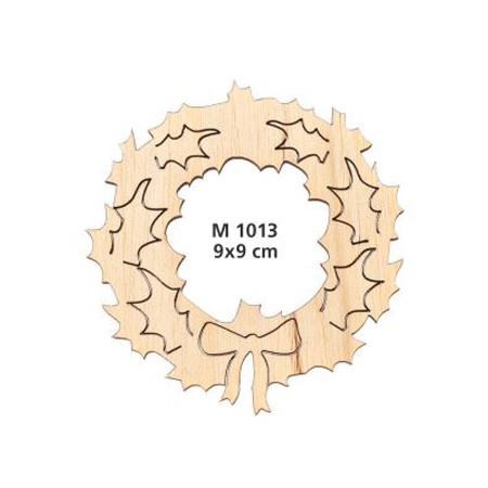 Γουρι Ξυλινο Χριστουγεννιατικο Στεφανι Με Γκι 9 Εκατ. - ΚΩΔ:M1013-Ad