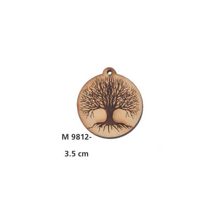 Ξυλινο Διακοσμητικο Στρογγυλο Δεντρο Ζωης - ΚΩΔ:M9812-Ad