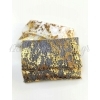 Μπομπονιέρα γάμου φάκελος με δίχτυ με φύλλα χρυσού - σκούρο γκρι - χρυσό - ΚΩΔ:MPO-527273-B-DG