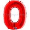 Μπαλόνι foil 66cm κόκκινο αριθμός 0 - ΚΩΔ:26080R-BB