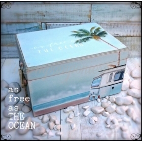 Μπαουλο Βαπτισης Ξυλινο As Free As The Ocean ΚΩΔ: Ocean-Bm