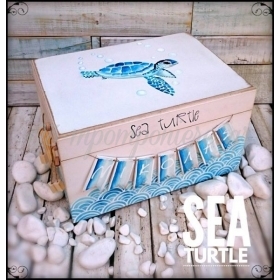 Μπαουλο Βαπτισης Ξυλινο Θαλασσια Χελωνα - ΚΩΔ:Turtlebox-Bm