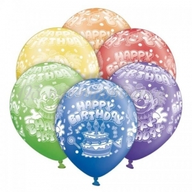 Τυπωμενα Μπαλονια Latex «Happy Birthday» Σε 6 Χρωματα 12΄΄ (30Cm)  – ΚΩΔ.:1300081-Bb