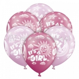 Ροζ-Φουξια Μπαλονια «It'S A Girl» 12'' (30Cm) – ΚΩΔ.:1300162-Bb
