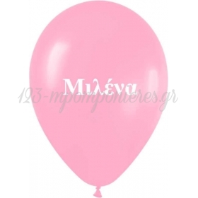 Ονομα Μιλενα Σε Ροζ Μπαλονια Latex 12΄΄ (30Cm) – ΚΩΔ.:1351220260-Bb
