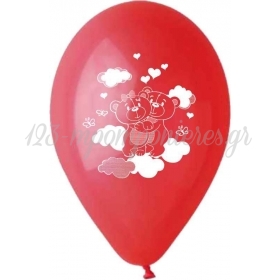 Κοκκινα Μπαλονια Τυπωμενα Με Ερωτευμενα Αρκουδακια 12'' (30Cm) – ΚΩΔ.:13512462-Bb