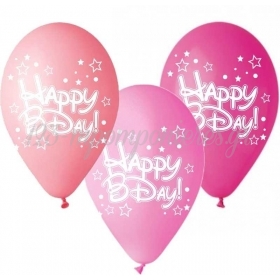 Τυπωμενα Μπαλονια Latex «Happy Bday» Σε 3 Αποχρωσεις Του Ροζ 13΄΄ (33Cm) – ΚΩΔ.:13512533A-Bb
