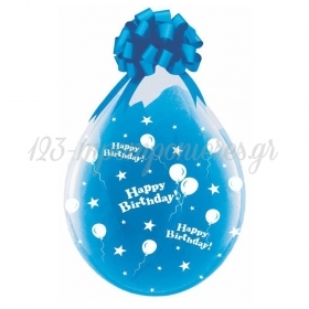 Τυπωμενα Μπαλονια Latex Διαφανα Γυαλας «Happy Birthday» 18΄΄ (45Cm)  – ΚΩΔ.:13518390Hb-Bb