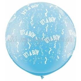 Γαλαζια Μπαλονια Latex 90Cm «It'S A Boy» – ΚΩΔ.:13530103-Bb