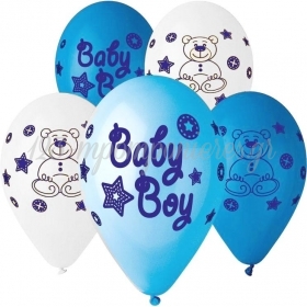 Μπαλονια «Baby Boy» Με Αρκουδακια Σε 3 Χρωματα 13'' (33Cm) - Baby Shower - ΚΩΔ.:13613207-Bb