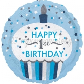Μπαλονι Foil Ιριδιζον Γενεθλιων Happy 1St Birthday 45Cm – ΚΩΔ.:534530-Bb