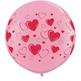 Μπαλονια Latex 90Cm Με Κοκκινες Καρδουλες – ΚΩΔ.:63099-Bb