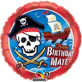 Μπαλονι Foil Γενεθλιων «Happy Birthday Mate» Με Πειρατικο Καραβι 45Cm – ΚΩΔ.:11767-Bb
