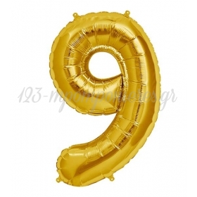 Μπαλονι Foil Χρυσος 35Cm (14") Αριθμος Εννεα – ΚΩΔ.:526N89-Bb