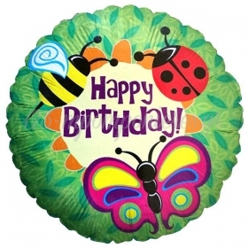 Μπαλονι Foil Γενεθλιων «Happy Birthday» Με Ζουζουνακια 45Cm – ΚΩΔ.:86029-Bb