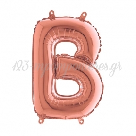 Μπαλονι Foil Ροζ-Χρυσο 35Cm Γραμμα B – ΚΩΔ.:142123Rg-Bb
