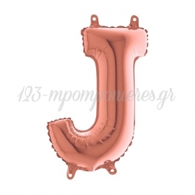 Μπαλονι Foil Ροζ-Χρυσο 35Cm Γραμμα J – ΚΩΔ.:142923Rg-Bb