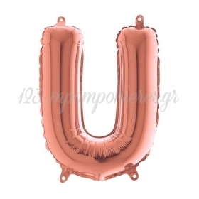 Μπαλονι Foil Ροζ-Χρυσο 35Cm Γραμμα U – ΚΩΔ.:144023Rg-Bb