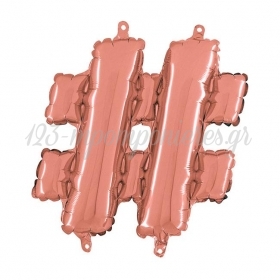 Μπαλονι Foil Ροζ-Χρυσο 35Cm Συμβολο # – ΚΩΔ.:144723Rg-Bb