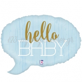 Μπαλονι Foil 61Cm Για Γεννηση Supershape «Hello Baby» Γαλαζιο – ΚΩΔ.:35691-Bb
