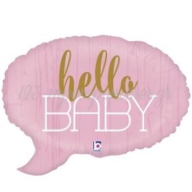 Μπαλονι Foil 61Cm Για Γεννηση Supershape «Hello Baby» Ροζ – ΚΩΔ.:35692-Bb