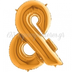 Μπαλονι Foil Χρυσο 101Cm Συμβολο & – ΚΩΔ.:462G-Bb