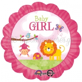 Μπαλονι Foil 45Cm Για Γεννηση «Baby Girl» Σαφαρι – ΚΩΔ.:526840-Bb