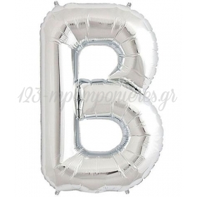 Μπαλονι Foil Ασημι 101Cm Γραμμα B – ΚΩΔ.:526Lgb-Bb