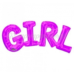 Μπαλονι Foil 55X25Cm Για Γεννηση Supershape «Girl» Εννωμενα Γραμματα – ΚΩΔ.:533097-Bb