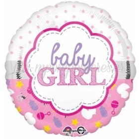 Μπαλονι Foil 45Cm Για Γεννηση «Baby Girl» – ΚΩΔ.:533643-Bb