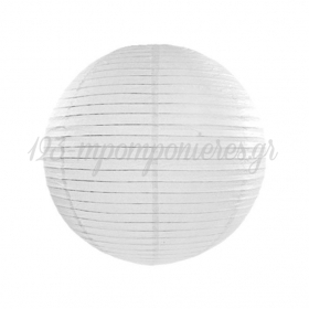 Χαρτινη Λευκη Διακοσμητικη Μπαλα Φαναρακι 25Cm - ΚΩΔ:Lap25-008-Bb
