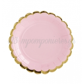 Χαρτινα Πιατα Με Ροζ Και Χρυσο 18Cm - ΚΩΔ:Tpp16-081J-Bb